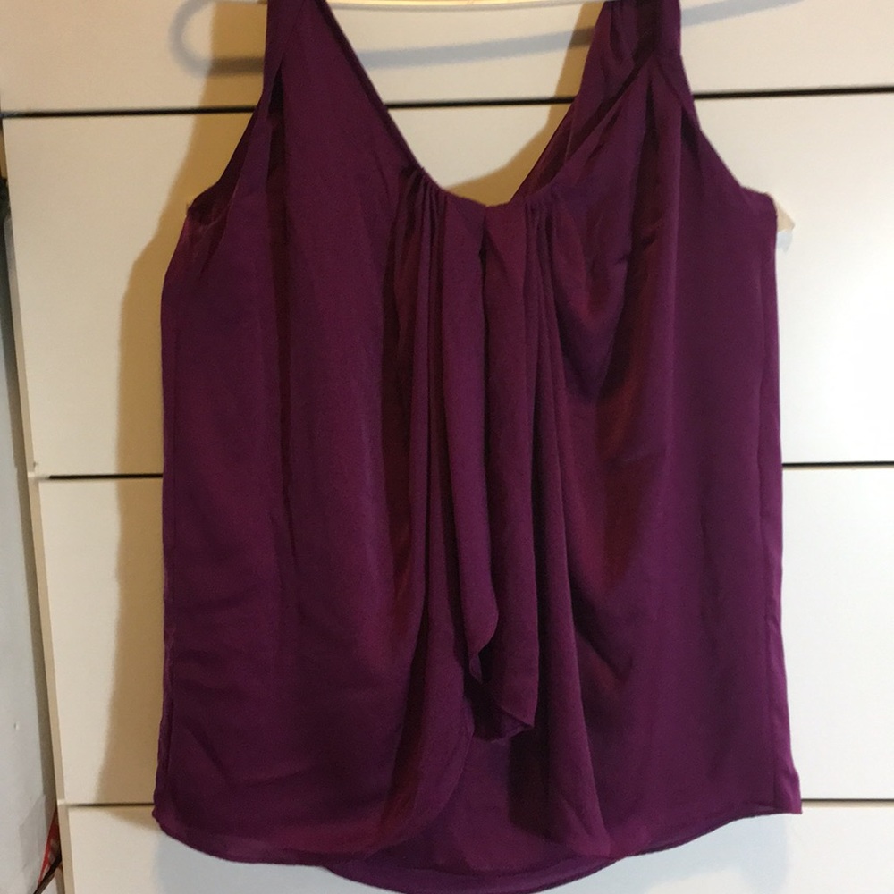 Diane von Furstenberg purple drape twist top sz 6